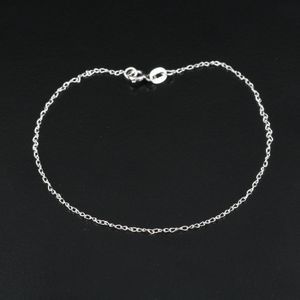 14k Bracelet White Gold Singapore Chain Bracelet 7.75"